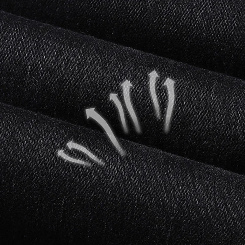 Men Casual Stretch Jeans Male 2025 New Fashion Classic Business Straight Leg Smoke Gray Work Denim Trousers Brand Clothing