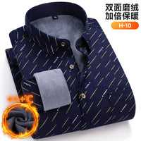 Winter Warm Men's Plaid Shirts Thickened Flannel Casual Menswear Long Sleeve Plus Size Office Workwear Casual Male Check Shirts