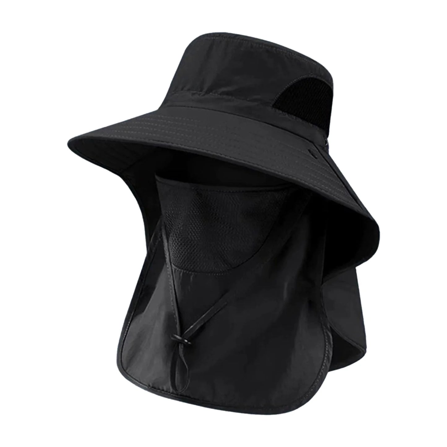 Outdoor Sun Fishing Hat with Neck Cover Breathable UV Protection Wide Brim for Hiking Beach Summer Adults