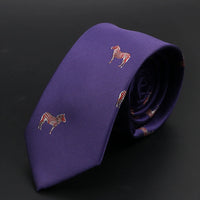 New Men Ties Solid Color Stripe Print Floral 6cm Jacquard Business Neckties Narrow Skinny Tie Wedding Prom Daily Wear Accessory