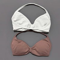HISTELLO Sports Bra Seamless Halter Thin Strap High Support Scrunch Women Removable Pads Gym Fitness Workout Yoga Clothes