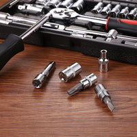 46pcs Combination Set Wrench Socket Spanner Durable Screwdriver Household Motorcycle Car Repair Tool Kits Accessory