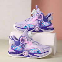 Childrens Basketball Shoes Fashion Girls Training Non Slip Sole Cushioned Sneakers Snug Soft Running Shoes for Kid