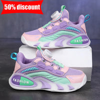 Childrens Sports Shoes 2026 New Mesh Rebound Daily Casual Walking Shoes Comfortable Anti Slip Flat Bottom Girls Jogging Shoes