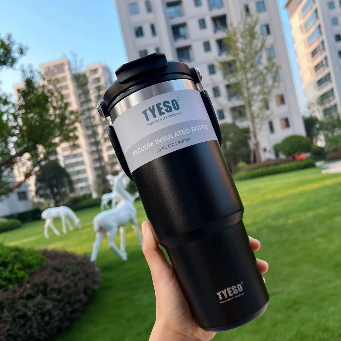 Tyeso Stainless Steel Coffee Cup Cold And Hot Double-layer Insulated Cup Tumbler Thermo Water Bottle Car Travel Mug Vacuum Flask