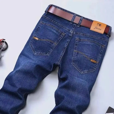 2025 Spring New Mens Slim Fit Classic Skinny Jeans Casual Street Style Casual Mens Skinny Jeans Male Slim Fit Pencil Denim Blue