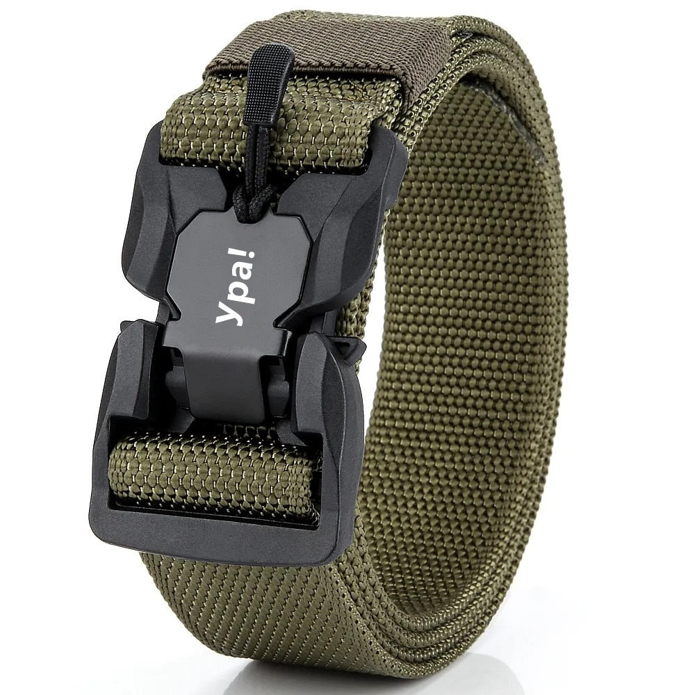 Genuine tactical belt quick release outdoor military belt soft real nylon sports accessories men and women black belt