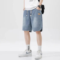 Men's Denim Shorts Men's 2025 Summer Thin Style Retro Loose American Fashion Brand Casual Five inch Mid Length Pants