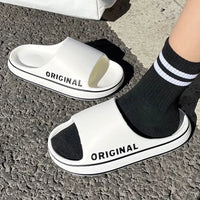 Woman Slippers Summer For Women Man Solid Women Letter Mens Shoe Thick Sole Indoor Bathroom Anti Slippers Slip Indoor House