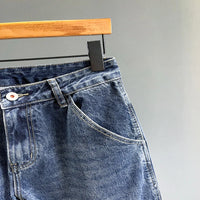 Men's Jeans Streetwear Fashion Tapered Pants Blue Casual Personality Vintage Male Clothing Slim Denim Trousers Brands