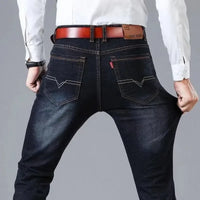 Jeans Men Autumn and Winter New Elastic Business Men's Pants Youth Men Straight Man Men's Adult Seasons A Comfortable Gentleman