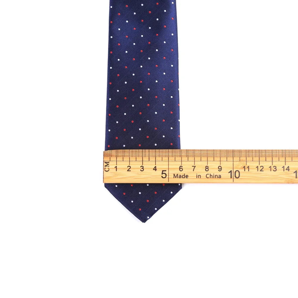 New Slim Narrow Skinny 6CM Mens Necktie Neck Ties For Man Plaids Polka Dot Striped Jacquard Cravat Business Party Corbatas
