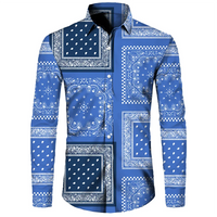 Men's Long Sleeved Button Up Shirt Autumn Comfortable Lapel Shirt Retro Ethnic Style Mens Long Sleeved Trend Street Men Clothing