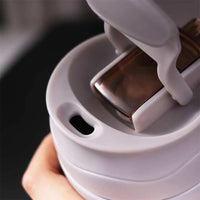 Insulated Cup Stainless Steel Coffee Thermal Mug 600ML Creative Bouncing Coffee Cup Simple Portable Tea Mug Travel