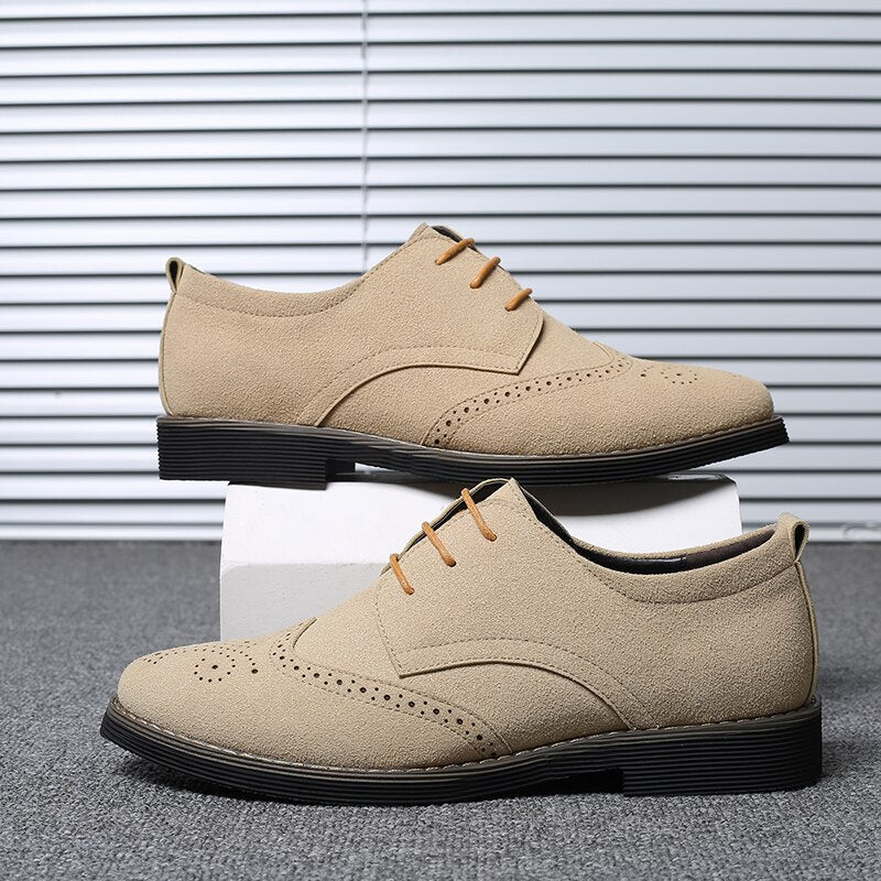 Men Dress Shoes Gentleman Suede Leather Business Paty Wedding Shoes Men Oxfords Formal Shoes