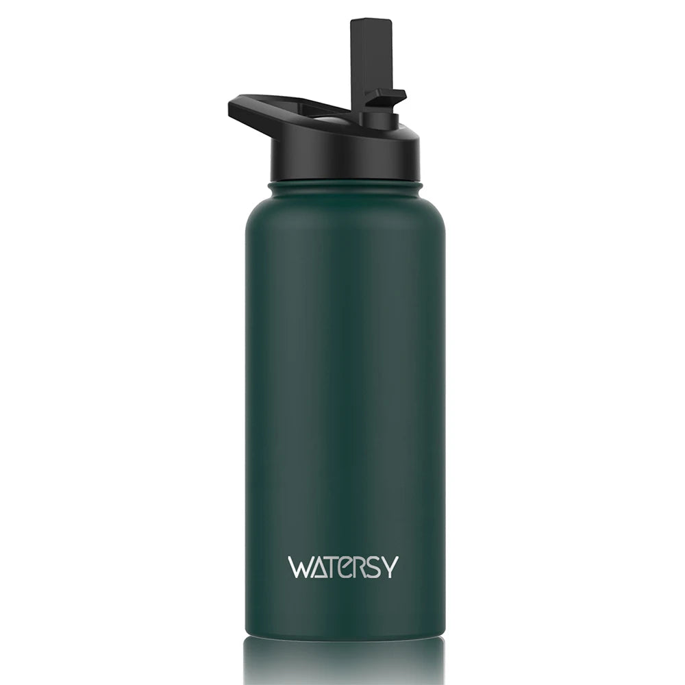 WATERSY 15oz/32oz Stainless Steel Thermal Mug with Handle, Large Capacity Insulated Tumbler Cup, Vacuum Flask Water Bottle