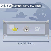 PANGDUBE 1 piece Baby Safety Railing for Children Bed Rail Guard Protective Barrier for Kid Bed Need to Screw Installation