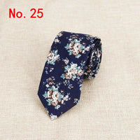 Classic Men's Flower Ties Handmade Cotton Tie For Men 6CM Narrow Floral Neckties Gift Wedding Party Casual Gravatas Paisley Tie