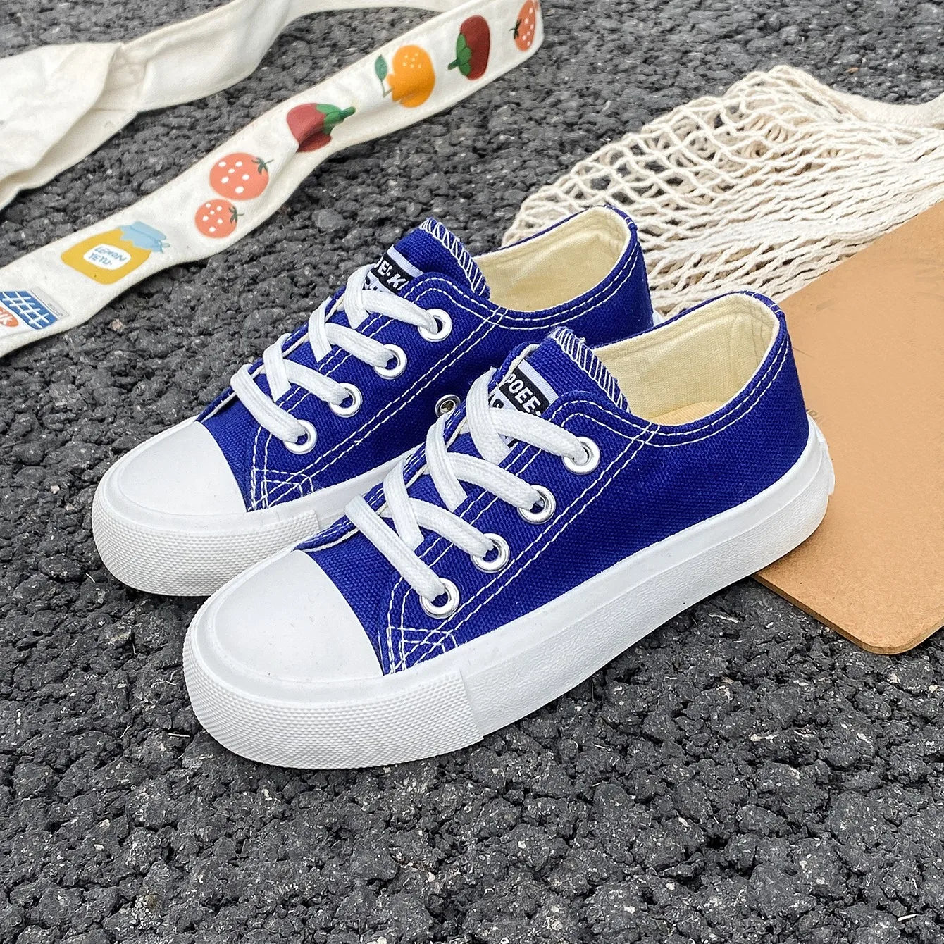 5058Fashionable Spring and Autumn Breathable Children's Canvas Shoes Soft Sole Boys and Girls' Shoes Versatile Children's Cloth