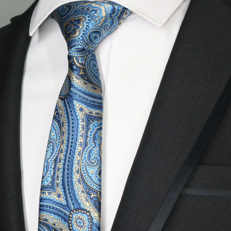 New Slim Narrow Skinny 6CM Mens Necktie Neck Ties For Man Plaids Polka Dot Stripes Jacquard Cravat Business Party Corbatas