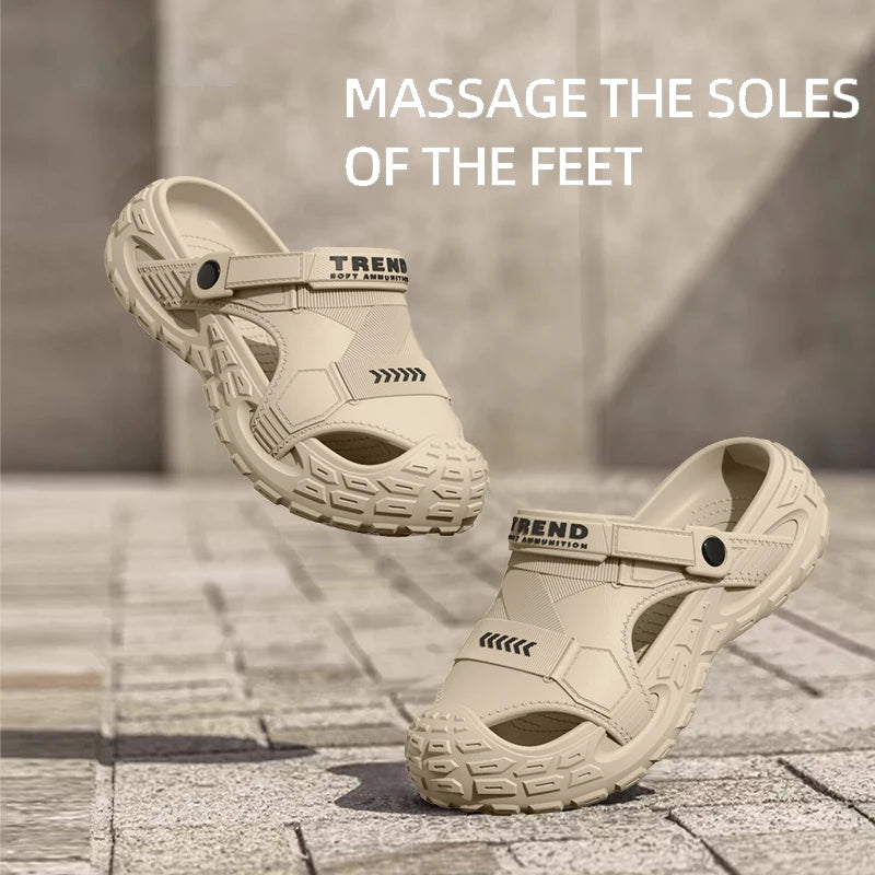 EVA Men's Outdoor Summer Wearable Clog Shoes Anti-Slip Breathable Odor-Resistant Slip-Resistant Sandals