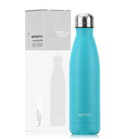 WATERSY 500ml Insulated Water Bottle, Stainless Steel Thermal Leakproof Flask, BPA-Free Double Walled Vacuum Bottle for Sports