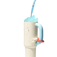 Stylish 304 Stainless Steel Straw Insulated Ice Cup - Thick, Portable Handle Design for Trendy Hydration