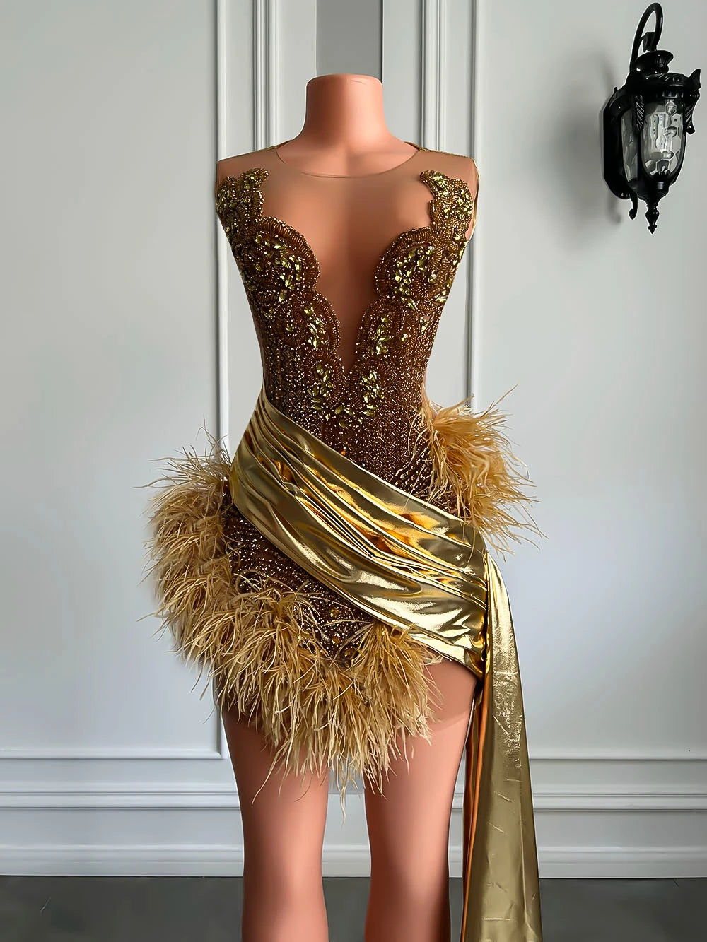 Luxury Gold Diamond Formal Occasion Cocktail Dresses Sheer Sexy See Th Mega Mart Center Luxury Gold Diamond Formal Occasion Cocktail Dresses Sheer Sexy See Th Mega Mart Center