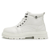 Mens Fashion Casual Boots Spring and Autumn New Versatile Thick Bottom Anti Slip Comfortable Leather Boots Men's Shoes Men Boots