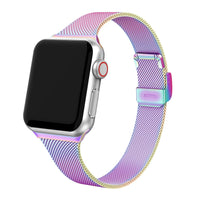 Slim strap For Apple Watch band 40mm 44mm 45mm 41mm 49mm 38mm 42mm Meatl bracelet correa iWatch serieS 3 4 5 6 se 7 8 ultra