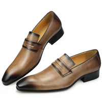 NEW Men's Luxury Loafers Cowhide Wear-resistant and Comfortable Leather Shoes Daily Dress Fashion Office Formal Shoes Leather
