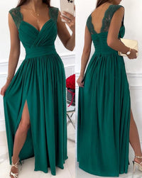 Women's Dresses Rhinestone Halter Backless High Slit Party Dress Sexy Sleeveless Evening Party Wedding Guest Dress