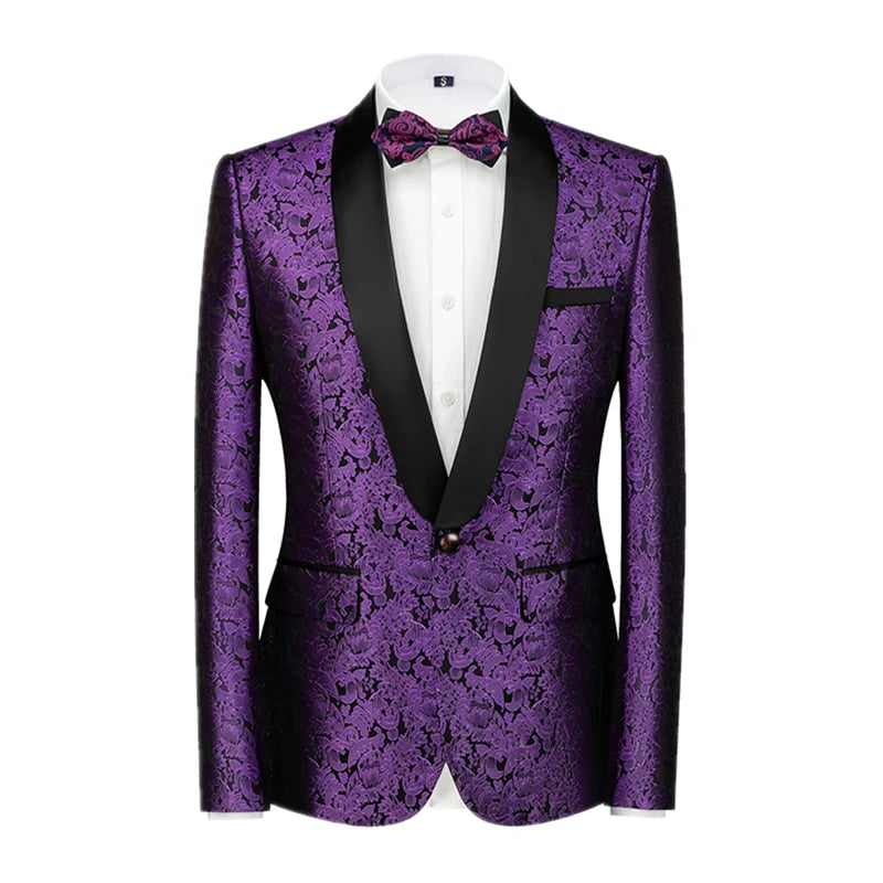 2026 New Men's Dark Brown Suit Jacket, Wedding Business Dress Coat, Slim Blazers, Costume, Asian Size, M-5XL, 6XL