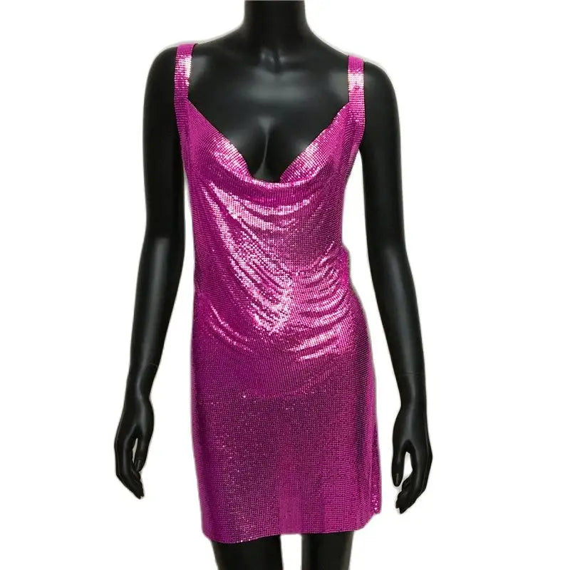 Sexy Metallic Sequin Mini Dress For Women Backless Cocktail Club Glitt Mega Mart Center Sexy Metallic Sequin Mini Dress For Women Backless Cocktail Club Glitt Mega Mart Center