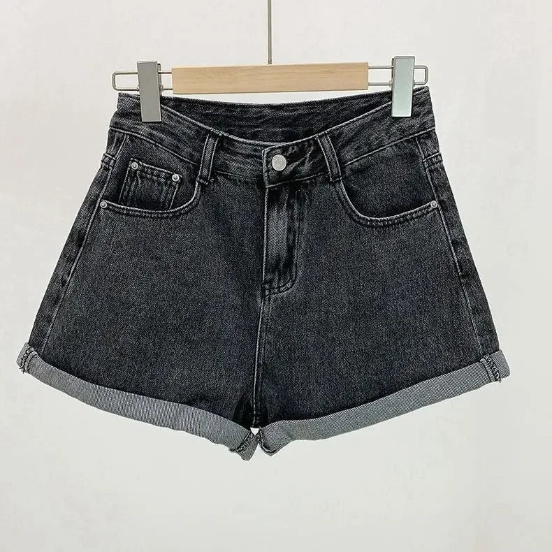 Ins Shorts Women Denim Vintage Summer Basic Simple All-match Hot Sale High Waist Leisure Ulzzang Ladies Streetwear Chic Classic