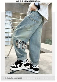Jeans For Boys High Quality Children Clothes Casual Style Kids 2024 Spring Autumn New Arrival Denim Pants 5 6 7 8 9 10 11 12 14Y