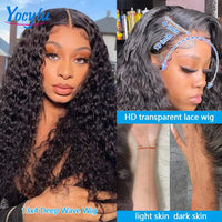 Deep Wave Frontal Wig 13x4 Lace Frontal Wig 20 Inches Brazilian Lace Front Human Hair Wig On Sale Deep Wave Wigs For Black Women