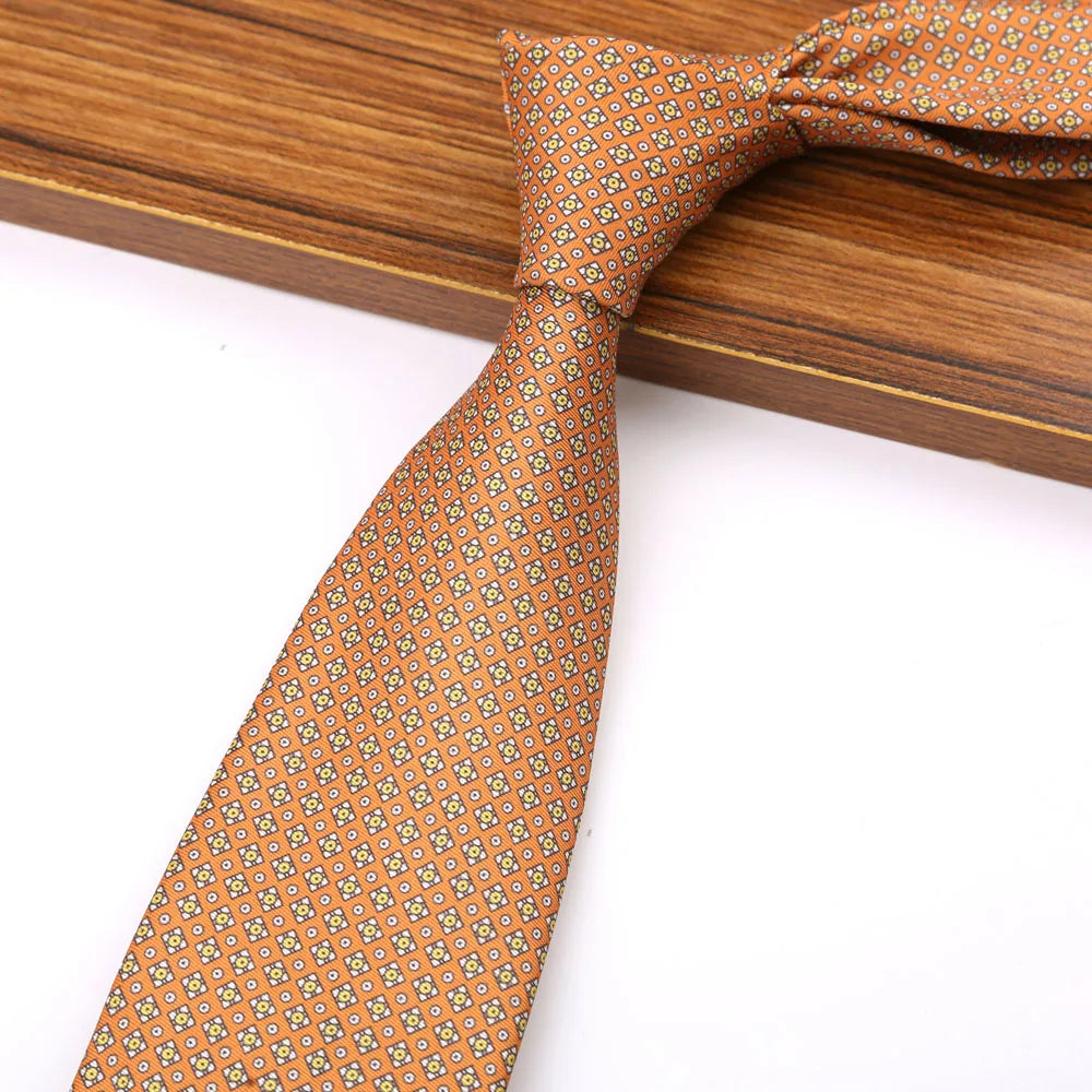 New 8CM Printing Ties For Men Necktie Paisley Floral Designer Scarf Tie For Groom Business Wedding Party