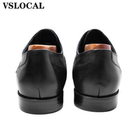 Luxury Men Leather Shoes Lace Up Pointed Toe Weaving Decoration Black Oxfords Mens Dress Shoes Wedding Office Shoes Men