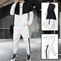 Autumn Sports Suit Men Jacket and Trousers Two Piece Set Casual Running Suit Mens Outfit Set 2023 Fashion Men's Joggers Set 5XL