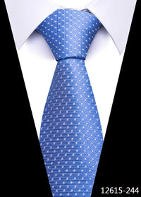 Newest Style 8 cm Necktie Man Blue Golden Striped Wedding Accessories Performance Tie Men Necktie Gravatas Fit Business