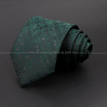 New Design Wedding Men Tie Green Solid Striped Paisley Flower Neckties Men Business Dropshipping Groom Collar Accessories Gift