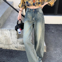 Casual Loose Jeans Wide Leg Flared Trousers High Waist Comfort Stretch Denim Pants for Women Fashion Trend  Women's jeans