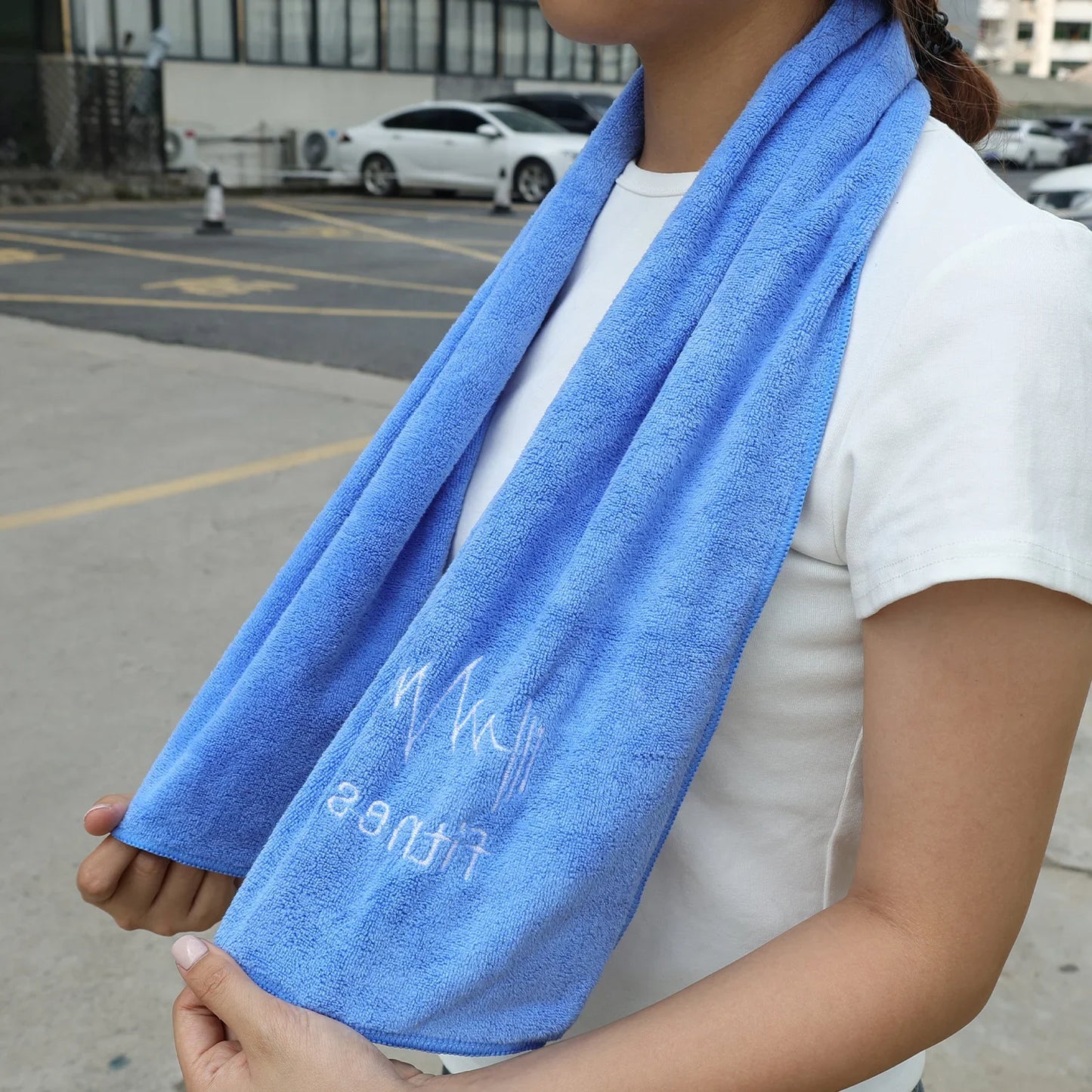 Sports Towel Men's and Women's Fitness Towel Sports Running Sweat Wipe Towels Swimming Gym Equipment Sweat Pad Towels Microfiber