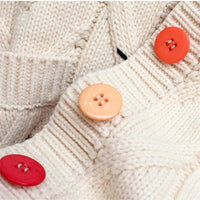 2020 Autumn Winter Women Cardigan Warm Knitted Sweater Jacket Pocket Embroidery Fashion Knit Cardigans Coat Lady Loose Sweaters