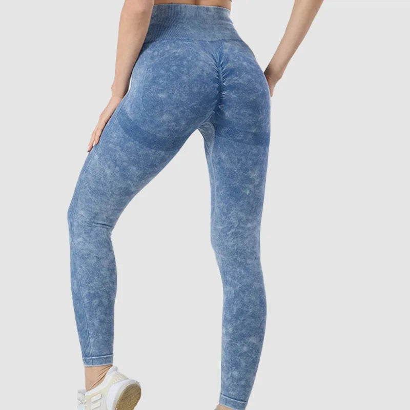 Seamless High Waist Yoga Pants Women Matte Washed Leggings High Elastic Sexy Hip Liftting Gym Workout Running Sports Leggings