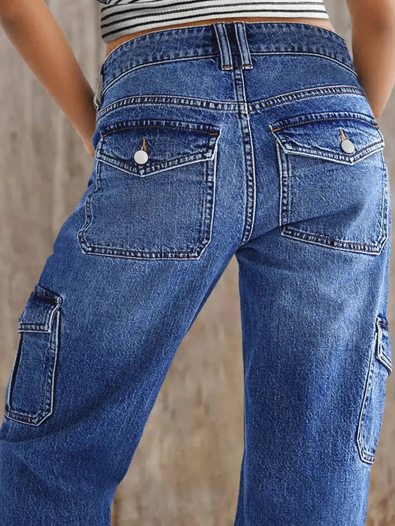 Women's Jeans Work Pants - Multi-Pocket Straight Leg Jeans for Ultimate Comfort and Style