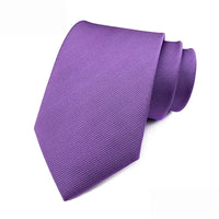 Luxury 8CM Mens Necktie Purple Color Stripes Floral Plaid Solid Dot Ties For Man Groom Neck Tie For Business Wedding Party