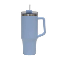 40oz Stainless Steel Car Cup Large Capacity Water Cup with Handle and Straw Double-walled Insulated Travel Mug Holiday Gifts