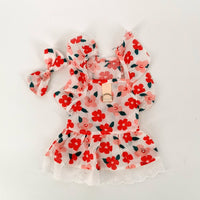 Princess Style Dog Dresses Pet Floral Skirt Cotton Suspender Pet Clothing Mesh Skirt Sweet Dog Clothes for Small Dogs Pet Items